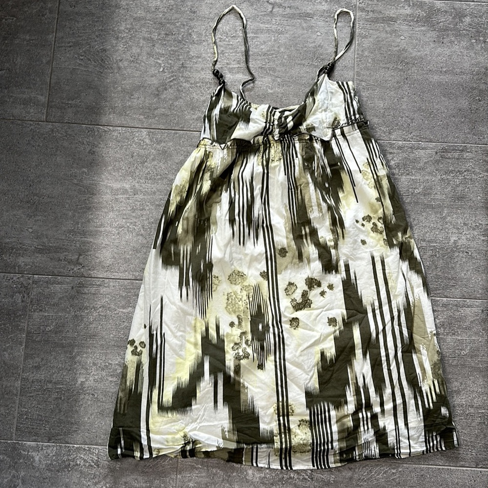 Firetrap XS mixed green summer/beach vacation Dress with cute detailing!